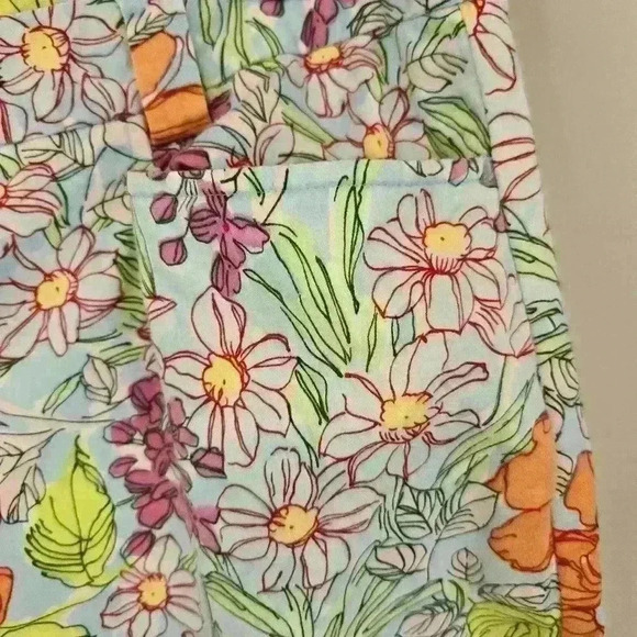 Talbots Floral Print Casual Pants Size 14 Cotton Blend Spring Summer - Picture 2 of 8